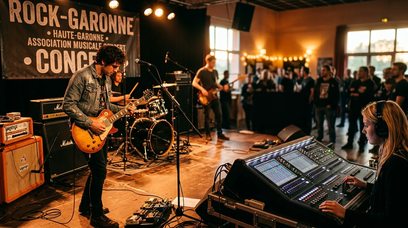 Scène musicale et régie son associative en Haute-Garonne