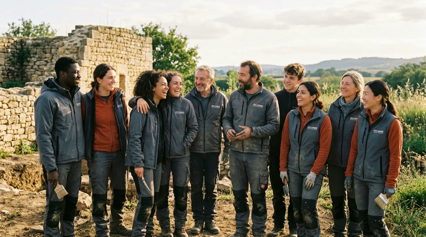 Collectif de bénévoles lors d'une résidence musicale en Haute-Garonne